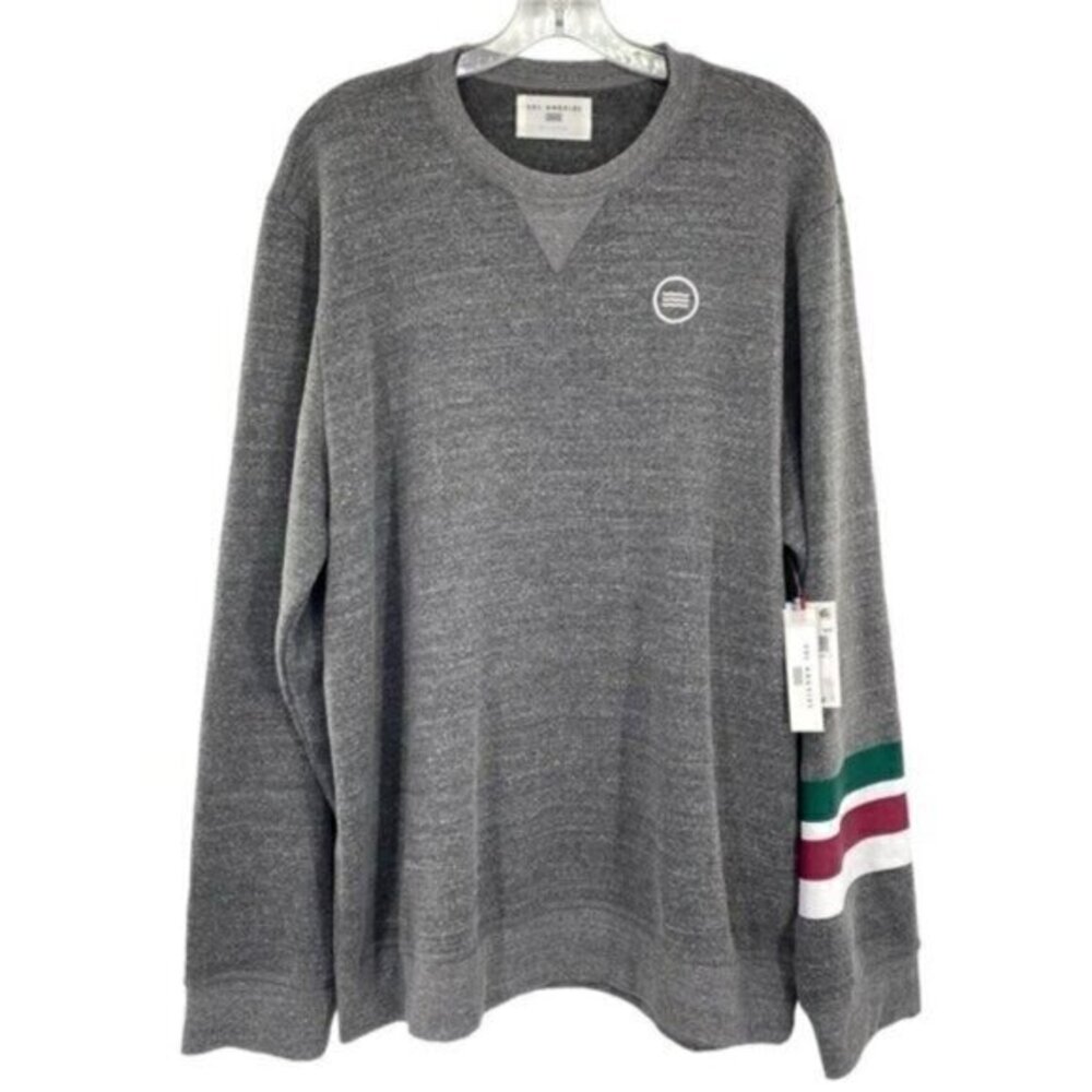 Sol Angeles Mens Stripe Crew Sweatshirt New